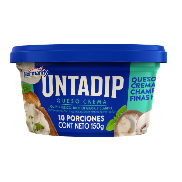 QUESO CREMA UNTADIP CHAMPIÑÓN Y FINAS HIERBAS